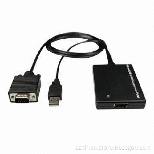 VGA and USB to HDMI Adapter with Pigtail